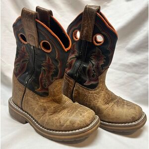 Dan Post Kids Rye Leather Western Cowboy Boots Brown Size 1.5